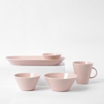 보울보울 어반데일리 1인 홈세트 쉬폰핑크, 4세트, 5종