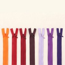 소잉데일리 콘실지퍼 바지지퍼 청바지지퍼 모음전_ 15cm~100cm 160여종, 09 레드, 8. 콘실지퍼_60cm(01~25)