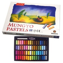 [영번지몰] 문교 무독성 사각 파스텔 미술 도구 부드러운 Pastels, 64색