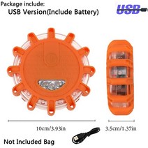 보조 브레이크 등 후미 경고등 led 비상 조명 플레어 9 모드 안전 경고 usb 충전식 깜박이 램프 트럭 용 빨간색 스트로브 대시 라이트 차량 자동차, USB 버전, 3개