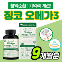 징코 기억력 개선 에 좋은 뇌 영양제 오메가3 쓰리 정맥 혈액 순환 두뇌 집중력 인지력 기능 높이는 혈중 혈행 혈관 건강 은행잎추출물 손발저림 다리 쥐날때 먹는 수험생 약3개월분, 3개