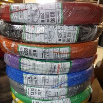 테프론전선(FEP) AWG22 0.3SQ(mm²) 200M 1롤/300V 200℃ 케이블, 색상선택, YL(노랑)