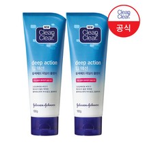 [존슨앤존슨] [클린앤클리어] 딥 액션 블랙헤드 데일리 클렌저 100g x2, 상세 설명 참조