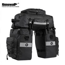 수입 자전거 가방 Rhino 쓰리 인원 장거리 사이클링 파니 어 방수 파니 백 팩, 검정, 65L