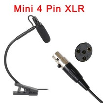 유튜브마이크 커스텀마이크 - 핀 핀 미니 플러그 . 플러그 음악 악기 마이크 무지향성, 4핀 미니 xlr