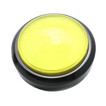 아케이드 푸시 버튼 큰 돔 푸시 버튼 100mm 큰 푸시 버튼 LED 마이크로 스위치로 비추는 것, 노란색, 1개