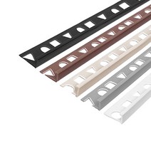 PVC L자 재료분리대 3사이즈(8 10 12mm) 2.4M 5Color _모서리마감 코너비드 코너몰딩 타일몰딩 L자몰딩 PVC몰딩 알루미늄몰딩 꼼꼼이 바닥마감 데코타일, 그레이, 12mm