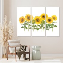 해바라기 3분할 액자세트 소형3세트(1pcs 30x70cm), 6.무탈해바라기