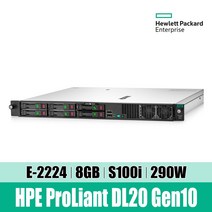 HPE DL20 Gen10 E-2224 8GB 2LFF P17078-B21 웹 WEB 파일 DB 백업 ERP 더존용 데이타서버 재고보유