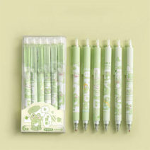 귀여운 개구리 젤 펜 Kawaii 편지지 볼펜 Ballpen 학생 선물 패션 학교 사무실 쓰기 용품, [01] 6pcs