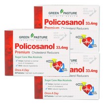 그린패스쳐(Green Pasture) 그린파스쳐 폴리코사놀 33.4mg 60정 X 3개, 180정, 1개