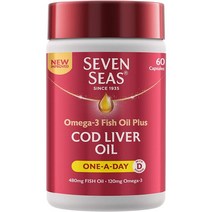 Seven Seas 세븐씨 심플리 타임레스 오메가3 피쉬오일 플러스 코드 리버 오일 대구간유 60캡슐, 1세트