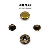 불박기 가죽 공예 불박 도장 기계 제작 인쇄 가방 의류 재킷 코트 수리 도구 25 세트 10mm 12.5mm 15mm #633 655 831 201 금속 프레스 패스너 스냅 버튼, antique brass 831