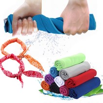 아이스 쿨타올 땀 쿨스카프 스포츠타올 쿨수건 목밴드, (스카이)