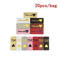 의류텍 수제 라벨 PU 가죽 20 개바느질 공예 핸드메이드 의류 가방 신발 뜨개질 5x2cm, 07 as pic