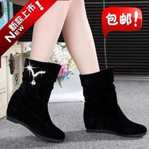 웨지워커 겨울 가을 12CM 비탈 따르다 키높이 디커부츠코디 워커부츠 털실 입 숏부츠 트렌드 4975281867