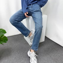 남자중청바지 셀비지 세미와이드청바지
