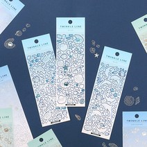 트윙클 홀로그램 탑로더 포카홀더 포카슬리브 다이어리 폰 포토카드 폴라로이드 꾸미기 스티커, 09.블루 거북이