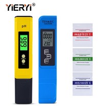PH측정기 Yieryi 디지털 ph 미터 3 in1 tds ec 온도 수질 테스터 atc 수족관 전도도 분석기 악기 0-9999uscmppm, 백라이트 블루