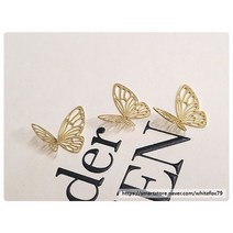 비대칭나비금속장식 한복장신구 배씨악세사리재료 비녀장식 배씨장식 명절선물포장