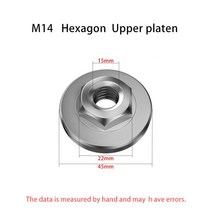 [JS] 나사 교체 앵글 그라인더 금속 압력 플레이트 내부 플랜지 너트 도구 10mm 스핀들 2 개, [04] M14 Hexagon Upper, 04 M14 Hexagon Upper