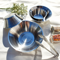 국산 스테인레스 304 무광 푸드볼 샐러드볼, 4호(210mmX65mm)