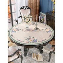 실리콘매트 방수 가죽 테이블 보 대형 식탁보 원형, 160cm, K