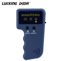 핸드 헬드 125khz rfid 프로그래머 복사기 작가 리더 id 카드 cloner 문 액세스 제어 시스템에 대 한 키, 1개, 단일, writer and 5 id card