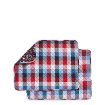 Vera Bradley 면 양면 플레이스 매트 2개 세트 시트러스 페이즐리 재활용, One Size