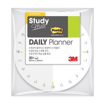 데일리플래너 서클 일일계획표 80x80mm 스케즐관리 데일리플래너 스터디메이트 포스트잇 일일계획표, 1세트