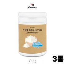 19종 혼합 복합 생 유산균 멀티 특허 코팅 포스트바이오틱스 프로 프리 신 바이오틱스 프락토올리고당 유익균 락토바실러스 가세리 루테리 대용량 분말 가루 파우더 통 국내산, 3통, 1