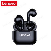 무선 블루투스 이어폰레노버 LP40 TWS 무선 이어폰 블루투스 5.0 헤드폰 듀얼 스테레오 소음 감소 베이, 01 black