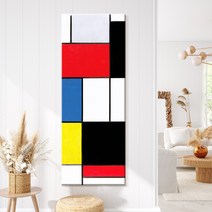 7일간 추가할인! 세계인기 명화그림 캔버스액자 41종 대형 와이드 홈카페 인테리어 거실 침실 카페 고흐 모네 그랜마모지스 몬드리안 시슬레 클림트 호퍼, 30. PM-몬드리안 롱B