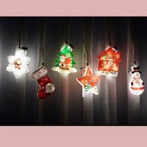 기타 걸이 끈형식 건전지사용 크리스마스용 팬던트 전구, 근사몰 별