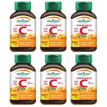자미에슨 비타민 C 츄어블 500mg 오렌지맛 120 카운트, 6개