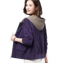MOSAIRATION 봄 가을 여성 여자 데일리 후드 자켓 코듀로이 자켓 점퍼 마담의류 엄마옷 SFW0808005