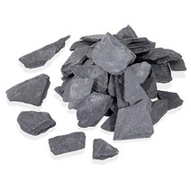 LSP - Products 0.9kg(2파운드) 천연 슬레이트 스톤 암석 - 독특한 크기와 모양 - 스톤 혼합 2.5-7.6cm(1-3인치) - 아쿠아스케이핑 요정 정원 수족관