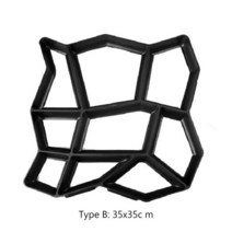 전문 DIY 포장 시멘트 벽돌 돌 플라스틱 콘크리트 금형 정원 바닥 타일 도로 경로 메이커 용품, 02 Mold B