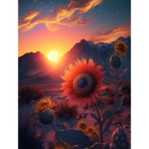 노을해바라기 우드 직소퍼즐 해가 진 바다 달빛 황금재물 금전운 가져다주는 풍경화 조각퍼즐 어르신 수월하시는 효도선물 그림퍼즐 집콕취미 스트레스 해소 최신상, 노을해바라기 퍼즐도안18, 1000피스