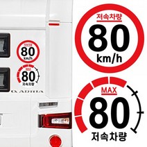 캠핑 카라반 저속차량 속도제한 안전추월 고휘도 반사 스티커 80km, 2.계기판(25X25cm)
