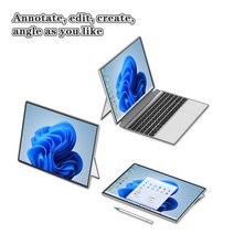 최신형 12.3인치 얇은 노트북 터치스크린 태블릿겸용 1TB 화면분리형, WIN-J-2, Windows11, 12G, 12GB  512GB SSD, 실버