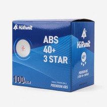 하이러닛 탁구공 ABS 40  3성 연습구 (100입) 화이트