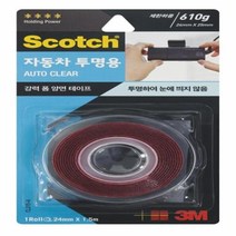 3M 강력 자동차 투명 폼 양면테이프 CL215-A 24mm 1mm 1.5mm (1EA) 산업안전 접착 윤활 접착 고정제 접착제 3M 공구