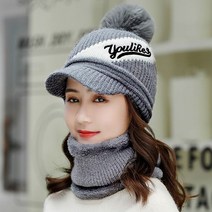 옴니 You세트 겨울 방한모자 여자 니트