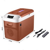 차량용 냉장고 소형차 겸용 12V-24V 전용 화물차 냉동고 항온탱크, 15L브라운 2