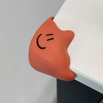 푸딩 코너 보호대 1P 모서리 귀여운 캐릭터 충돌 충격 보호 방지 용품 가구 책상 테이블 안전 쿠션 어린이, 오렌지