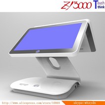 판매 새로운 15.6 인치 더블 스크린 일체형 터치 스크린 pos 터미널/pos 시스템, 03 AU, 01 white