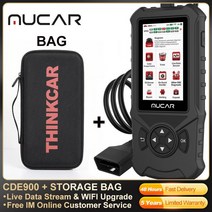 휴대용스캐너 MUCAR-CDE900 OBD 2 차량 진단 도구 엔진 TCM ABS SRS 4 시스템 자동 OBD2 코드 리더 스캐너, 06 CDE900 And Bag