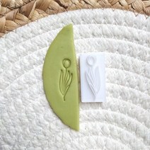 도예도구 도자기재료 도예재료부드러운 도자기 점토 폴리머 꽃 라인 스탬프 금형 DIY 수제 귀걸이 보석 돌, 01 A