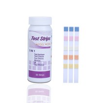 리트머스종이 ph 측정기 시험지 다목적 PH 테스트 스트립 풀 및 스파 워터 테스터 종이 염소가 없는 브롬, 02 5 IN 1, 02 5 IN 1